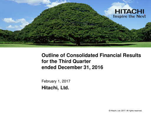 Thumbnail Hitachi Quarterly Report 2016-q3