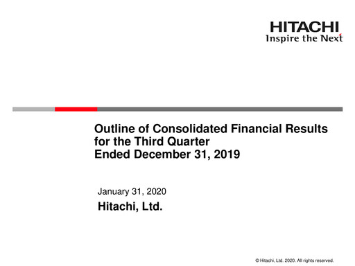 Thumbnail Hitachi Quarterly Report 2019-q3