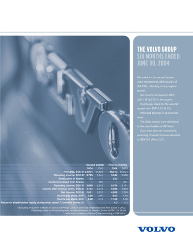 Thumbnail Volvo Group Financial Statement 2004-h1