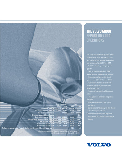 Thumbnail Volvo Group Financial Statement 2004