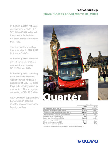 Thumbnail Volvo Group Financial Statement 2009-q1