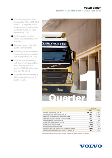 Thumbnail Volvo Group Financial Statement 2013-q1