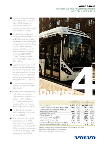 Thumbnail Volvo Group Financial Statement 2013