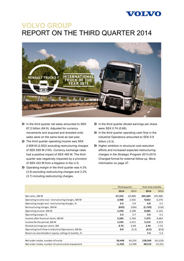Thumbnail Volvo Group Financial Statement 2014-9m