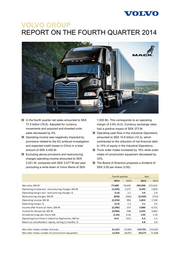 Thumbnail Volvo Group Financial Statement 2014