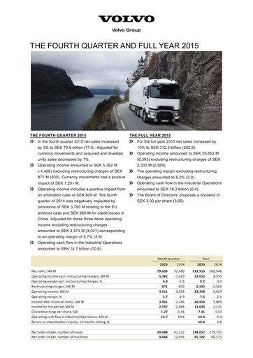 Thumbnail Volvo Group Financial Statement 2015