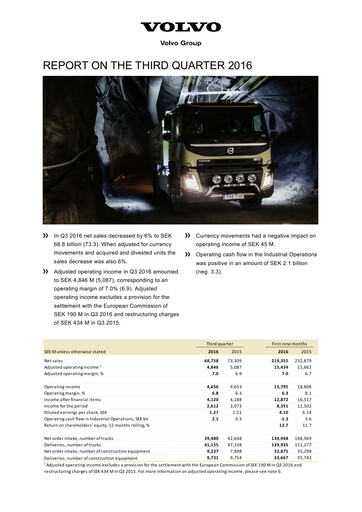 Thumbnail Volvo Group Financial Statement 2016-9m