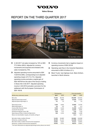 Thumbnail Volvo Group Financial Statement 2017-9m