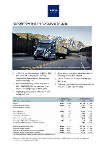 Thumbnail Volvo Group Financial Statement 2018-9m