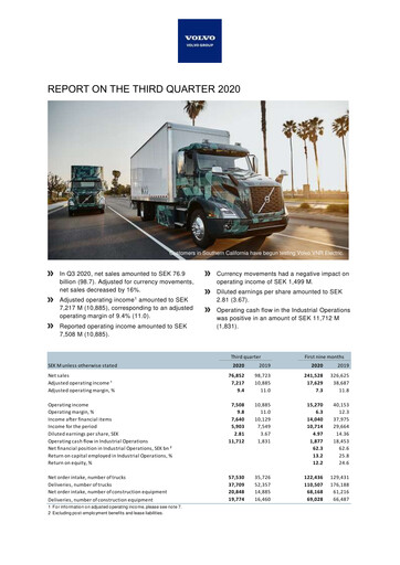 Thumbnail Volvo Group Financial Statement 2020-9m