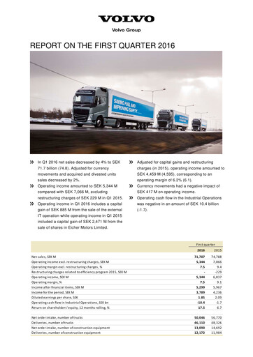 Thumbnail Volvo Group Quarterly Report 2016-q1