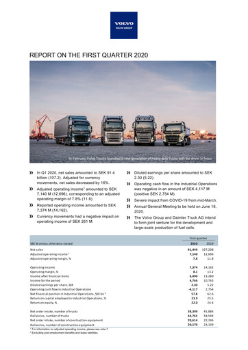 Thumbnail Volvo Group Quarterly Report 2020-q1