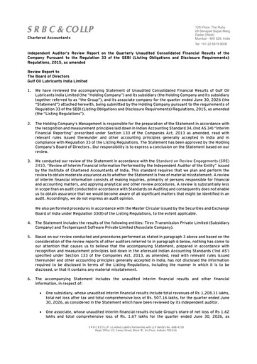 Vorschaubild Gulf Oil Lubricants Quartalsbericht 2026-q1