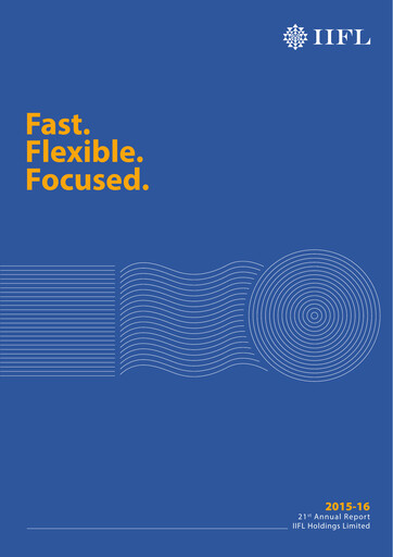 Miniature IIFL Finance Rapport annuel 2015-2016