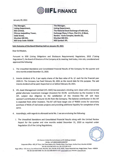 Thumbnail IIFL Finance Quarterly Report 2020-q3