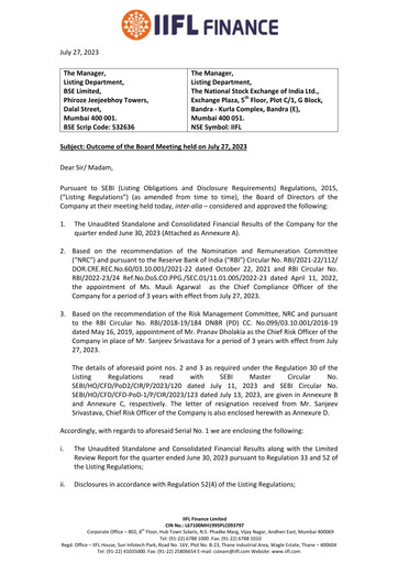 Thumbnail IIFL Finance Quarterly Report 2023-q1