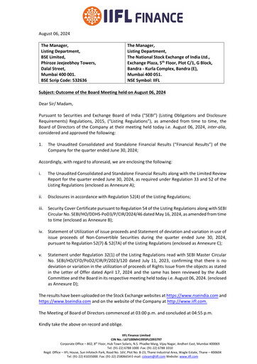 Thumbnail IIFL Finance Quarterly Report 2024-q1