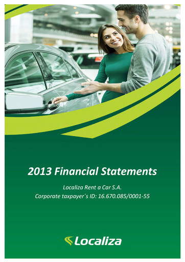 Thumbnail Localiza
 Financial Statement 2013