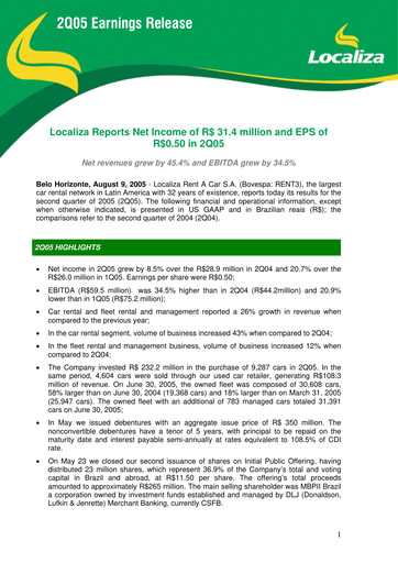 Thumbnail Localiza
 Quarterly Report 2005-q2