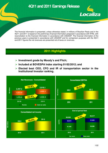 Thumbnail Localiza
 Quarterly Report 2011-q4