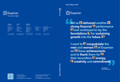Thumbnail Experian Annual Report 2012