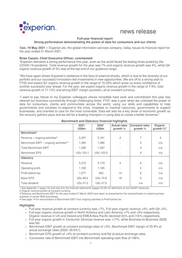 Miniature Experian Rapport financier fy2021