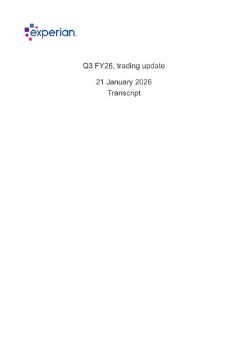 Vorschaubild Experian Quartalsbericht fy2026-q3