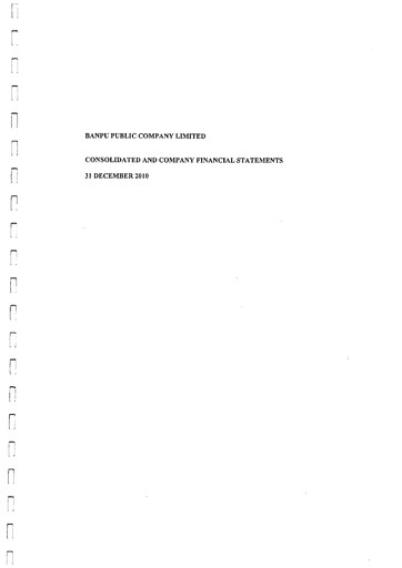 Thumbnail Banpu Public Company Financial Statement 2010