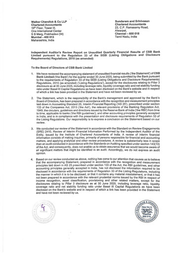 Thumbnail CSB Bank
 Quarterly Report 2025-q1