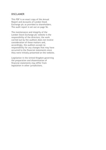 Thumbnail London Stock Exchange Annual Report 2008