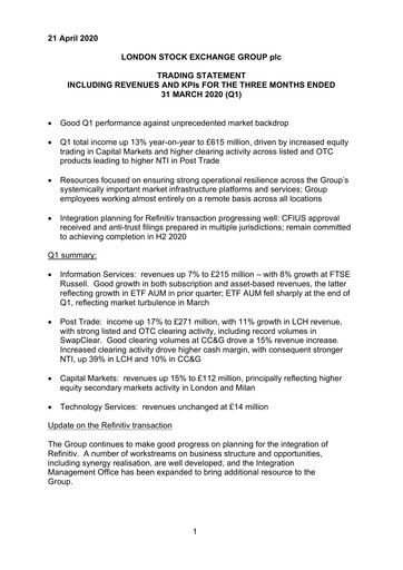 Thumbnail London Stock Exchange Quarterly Report 2020-q1