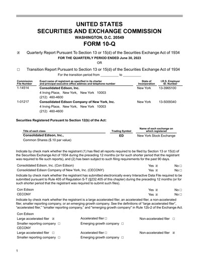 Thumbnail Consolidated Edison Quarterly Report 2023-q2