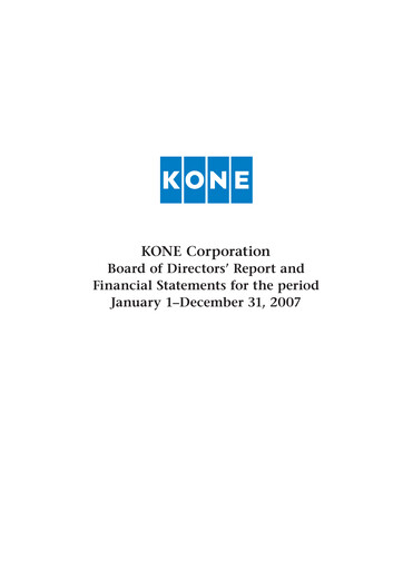 Thumbnail KONE Financial Statement 2007