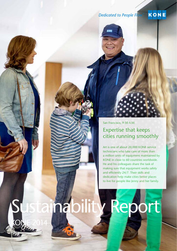 Thumbnail KONE Sustainability Report 2014
