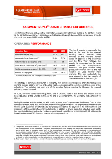 Thumbnail Lojas Renner Quarterly Report 2005-q4