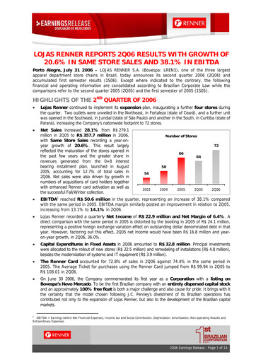 Thumbnail Lojas Renner Quarterly Report 2006-q2