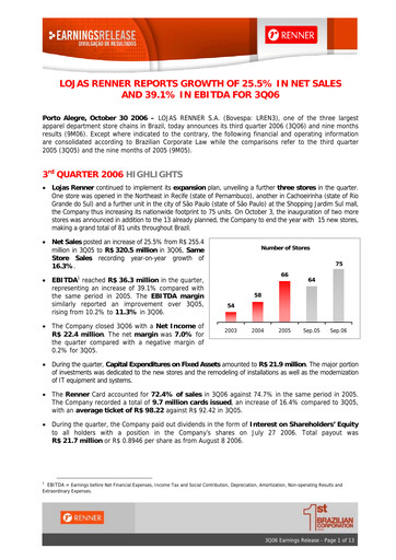 Thumbnail Lojas Renner Quarterly Report 2006-q3