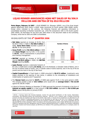 Thumbnail Lojas Renner Quarterly Report 2006-q4