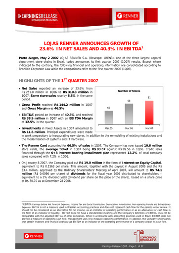 Thumbnail Lojas Renner Quarterly Report 2007-q1