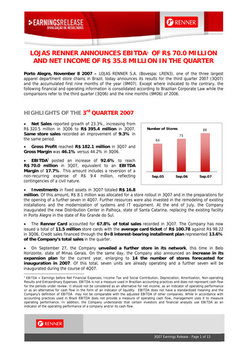 Thumbnail Lojas Renner Quarterly Report 2007-q3