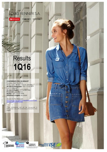 Thumbnail Lojas Renner Quarterly Report 2016-q1