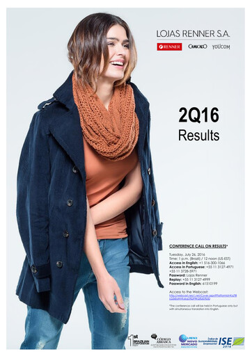 Thumbnail Lojas Renner Quarterly Report 2016-q2