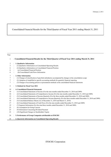 Thumbnail Itōchū Shōji Financial Statement 2010-9m