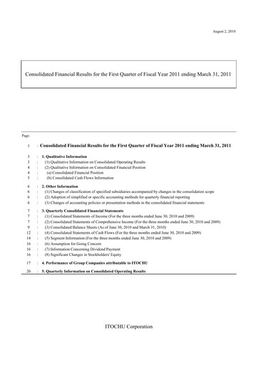 Thumbnail Itōchū Shōji Financial Statement 2010-q1