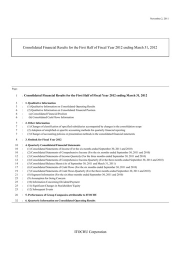Thumbnail Itōchū Shōji Financial Statement 2011-h1