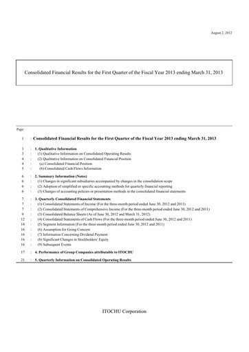 Thumbnail Itōchū Shōji Financial Statement 2012-q1