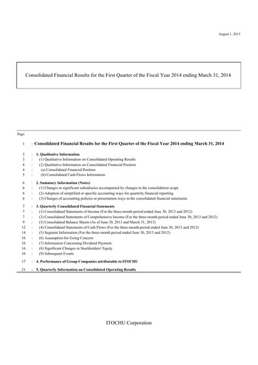 Thumbnail Itōchū Shōji Financial Statement 2013-q1