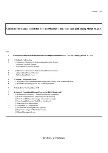 Thumbnail Itōchū Shōji Financial Statement 2014-9m