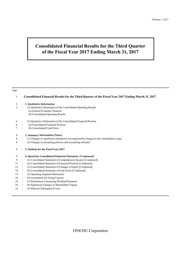 Thumbnail Itōchū Shōji Financial Statement 2016-9m