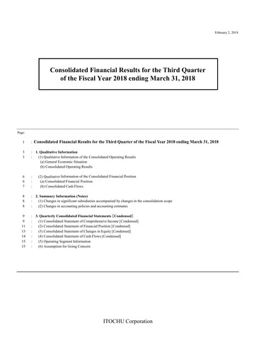 Thumbnail Itōchū Shōji Financial Statement 2017-9m